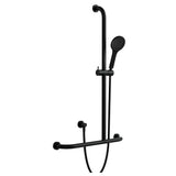 Fienza 444113BRH Hustle Care Right Hand Inverted T Rail Shower Matte Black - Rail Shower