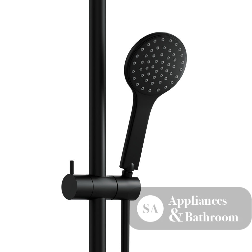 Fienza 444113BRH Hustle Care Right Hand Inverted T Rail Shower Matte Black - Rail Shower