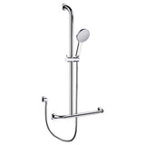 Fienza 444113LH Luciana Care Chrome Left Hand Inverted T Rail Shower - Rail Shower
