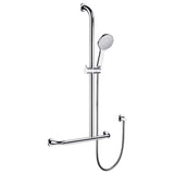 Fienza 444113RH Luciana Care Chrome Right Hand Inverted T Rail Shower - Rail Shower