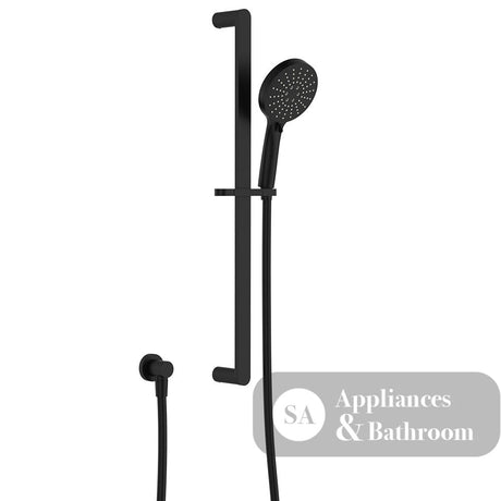 Fienza 444118B Empire Slim Rail Shower Matte Black - Rail Showers