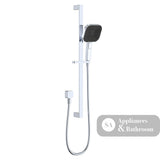 Fienza 444139 Kuro Rail Shower Soft Square Head Chrome