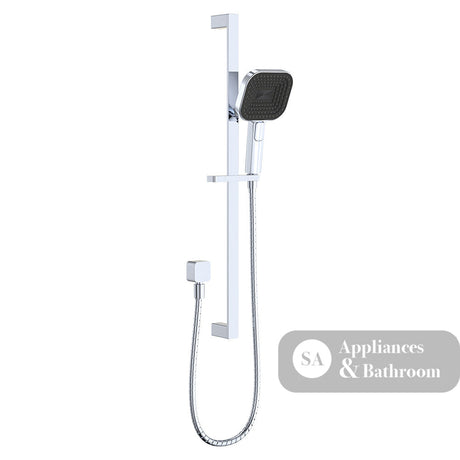 Fienza 444139 Kuro Rail Shower Soft Square Head Chrome