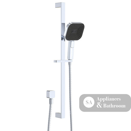 Fienza 444139 Kuro Rail Shower Soft Square Head Chrome