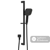 Fienza 444139B Kuro Rail Shower Soft Square Head Matte Black