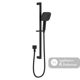 Fienza 444139B Kuro Rail Shower Soft Square Head Matte Black