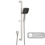 Fienza 444139BN Kuro Rail Shower Soft Square Head Brushed Nickel