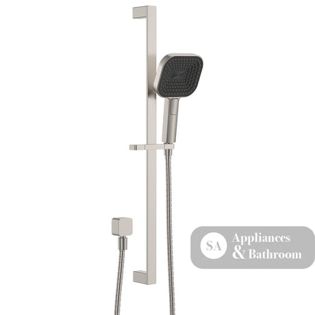 Fienza 444139BN Kuro Rail Shower Soft Square Head Brushed Nickel