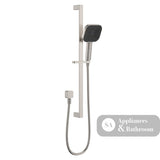 Fienza 444139BN Kuro Rail Shower Soft Square Head Brushed Nickel