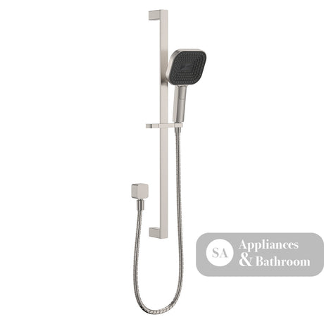Fienza 444139BN Kuro Rail Shower Soft Square Head Brushed Nickel