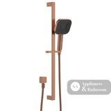 Fienza 444139CO Kuro Rail Shower Soft Square Head Brushed Copper