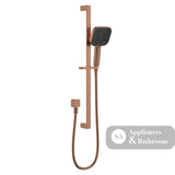 Fienza 444139CO Kuro Rail Shower Soft Square Head Brushed Copper