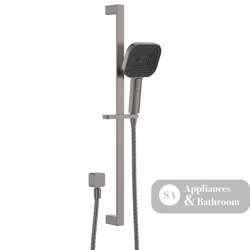 Fienza 444139GM Kuro Rail Shower Soft Square Head Gun Metal