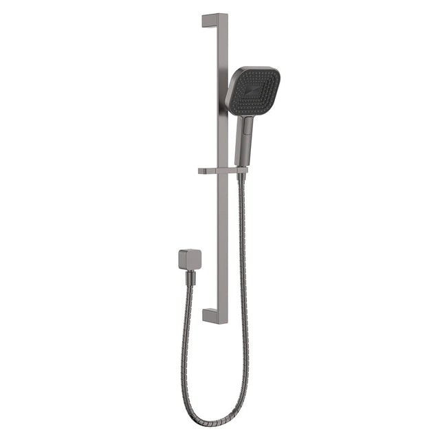 Fienza 444139GM Kuro Rail Shower Soft Square Head Gun Metal