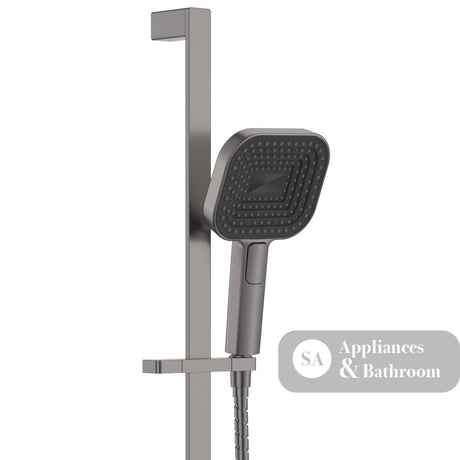 Fienza 444139GM Kuro Rail Shower Soft Square Head Gun Metal