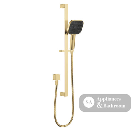 Fienza 444139UB Kuro Rail Shower Soft Square Head Urban Brass