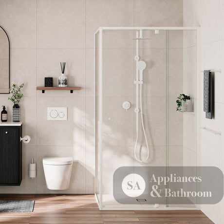 Fienza 455109MW Kaya Twin Shower Matte White - Twin Showers