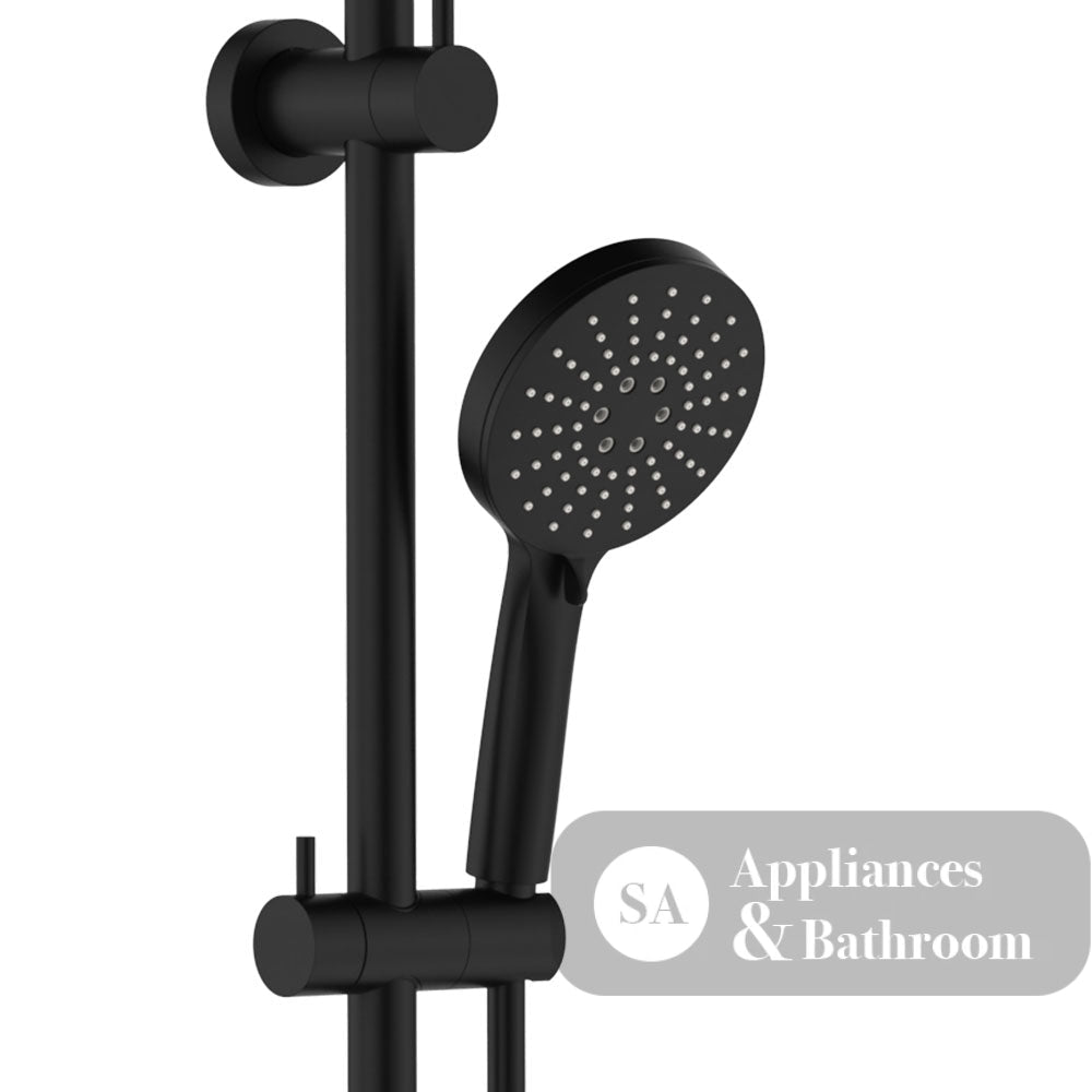 Fienza 455110B Empire Slim Curved Twin Shower Matte Black - Twin Showers