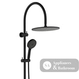 Fienza 455110B Empire Slim Curved Twin Shower Matte Black - Twin Showers