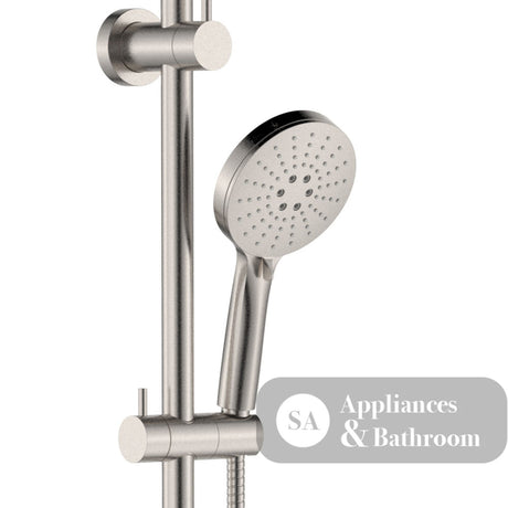 Fienza 455110BN Empire Slim Curved Twin Shower Brushed Nickel - Twin Showers