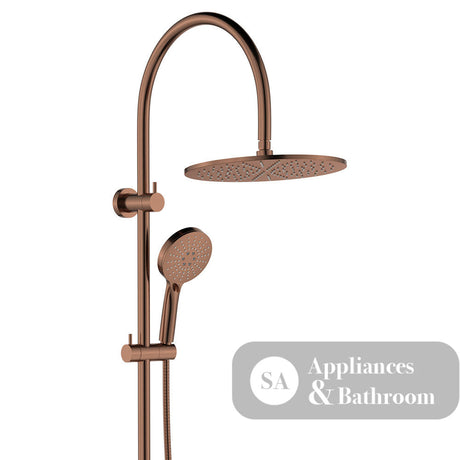 Fienza 455110CO Empire Slim Curved Twin Shower Brushed Copper - Twin Showers
