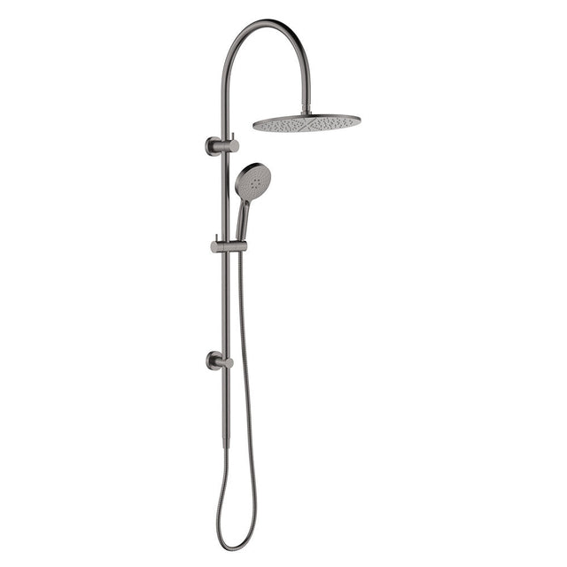 Fienza 455110GM Empire Slim Curved Twin Shower Gun Metal - Twin Showers