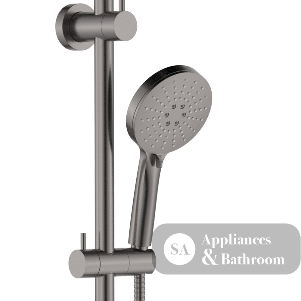 Fienza 455110GM Empire Slim Curved Twin Shower Gun Metal - Twin Showers