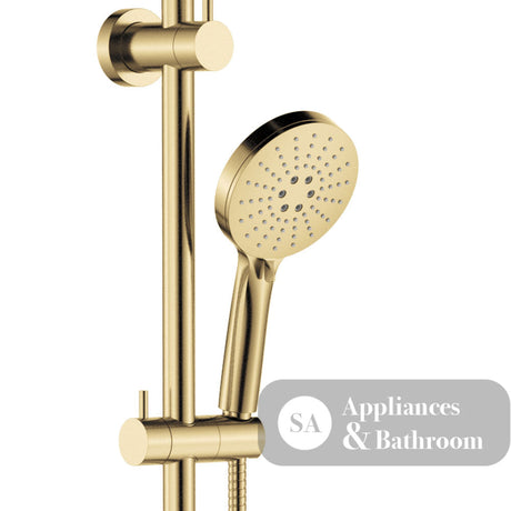 Fienza 455110UB Empire Slim Curved Twin Shower Urban Brass - Twin Showers