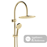 Fienza 455110UB Empire Slim Curved Twin Shower Urban Brass - Twin Showers