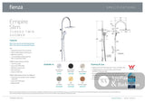 Fienza 455110UB Empire Slim Curved Twin Shower Urban Brass - Twin Showers