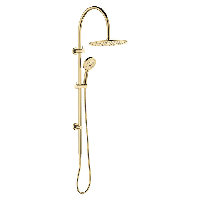 Fienza 455110UB Empire Slim Curved Twin Shower Urban Brass - Twin Showers