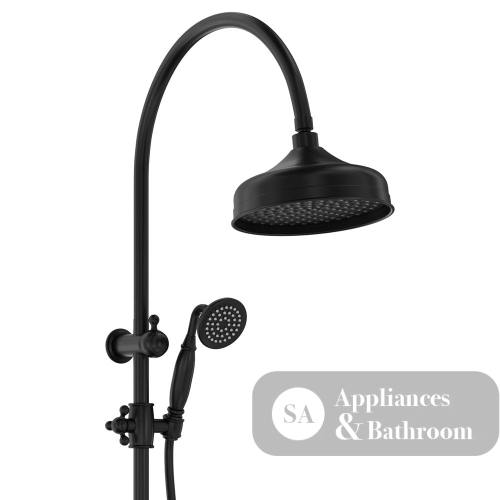 Fienza Lillian Twin Shower Matte Black 455114B Showers