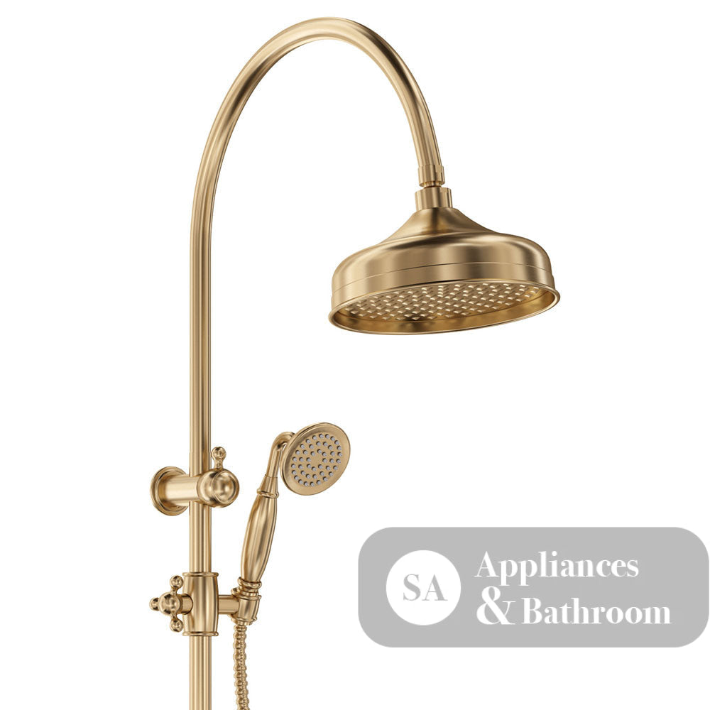 Fienza Lillian Twin Shower Urban Brass 455114Ub Showers