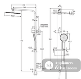 Fienza 455119B Kaya Deluxe Twin Shower Matte Black - Twin Showers