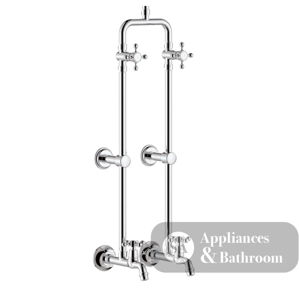 Fienza 455122 Lillian Exposed Rail Shower & Bath Set Chrome - Showers