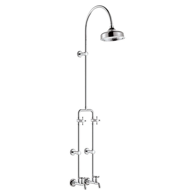 Fienza 455122 Lillian Exposed Rail Shower & Bath Set Chrome - Showers