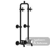 Fienza 455122BK Lillian Exposed Rail Shower & Bath Set Matte Black - Showers