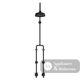 Fienza 455122BK Lillian Exposed Rail Shower & Bath Set Matte Black - Showers