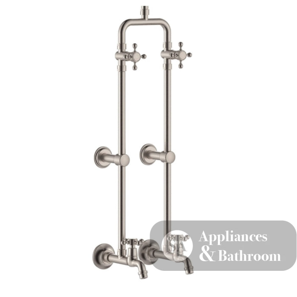 Fienza 455122BN Lillian Exposed Rail Shower & Bath Set Brushed Nickel - Showers
