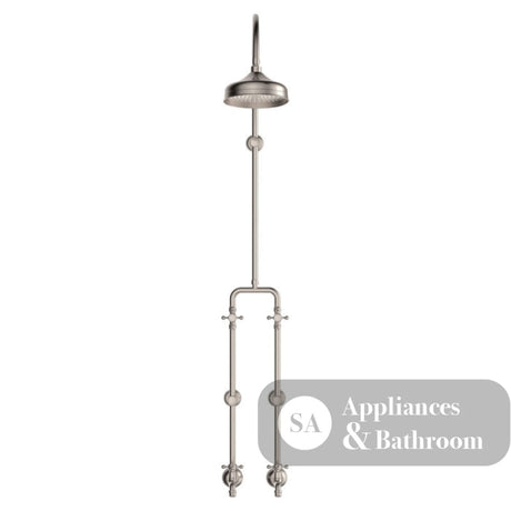 Fienza 455122BN Lillian Exposed Rail Shower & Bath Set Brushed Nickel - Showers