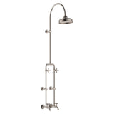 Fienza 455122BN Lillian Exposed Rail Shower & Bath Set Brushed Nickel - Showers
