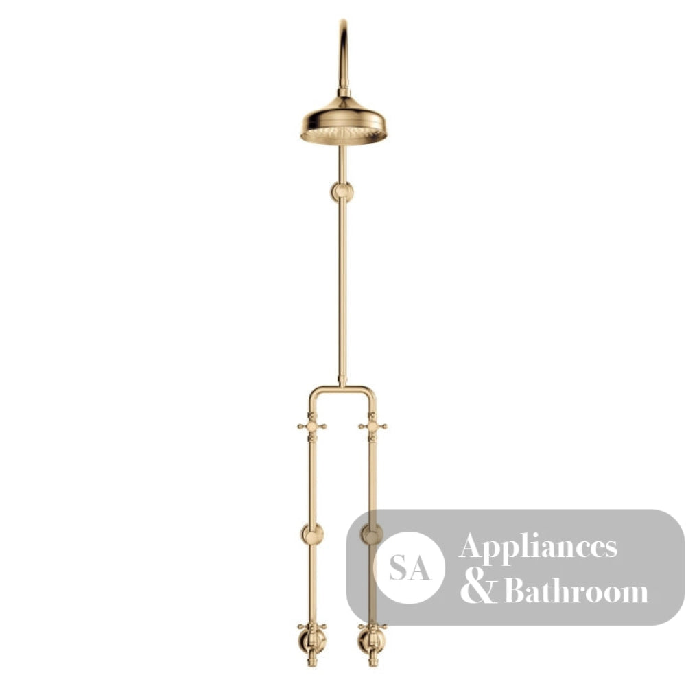 Fienza 455122UB Lillian Exposed Rail Shower & Bath Set Urban Brass - Showers