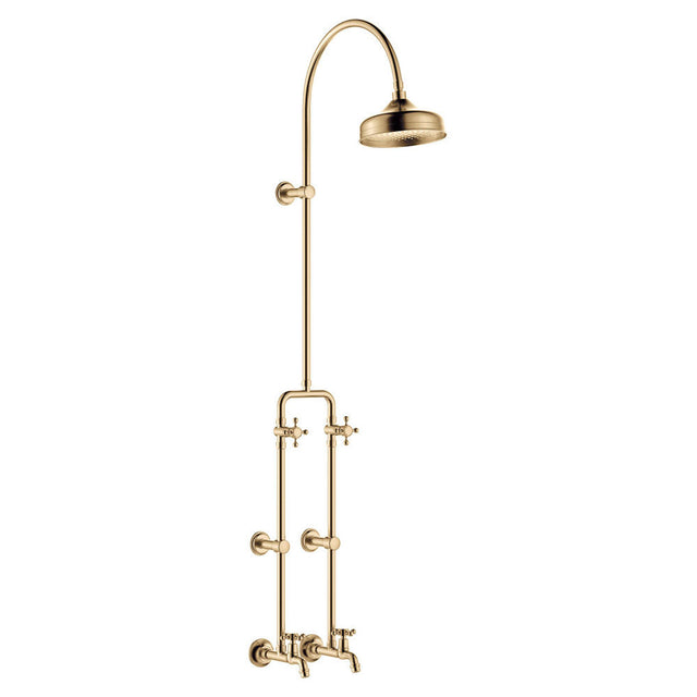 Fienza 455122UB Lillian Exposed Rail Shower & Bath Set Urban Brass - Showers