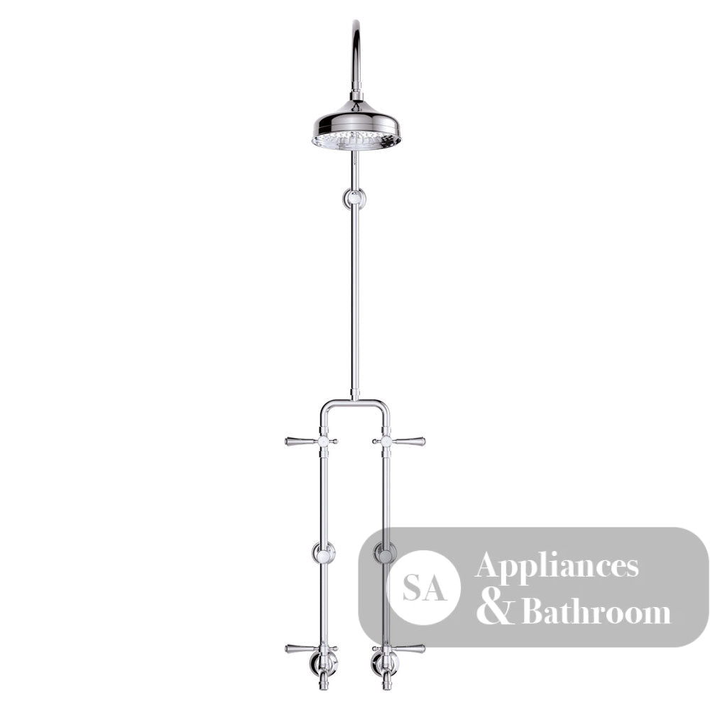 Fienza 455123 Lillian Lever Exposed Rail Shower & Bath Set Chrome - Showers