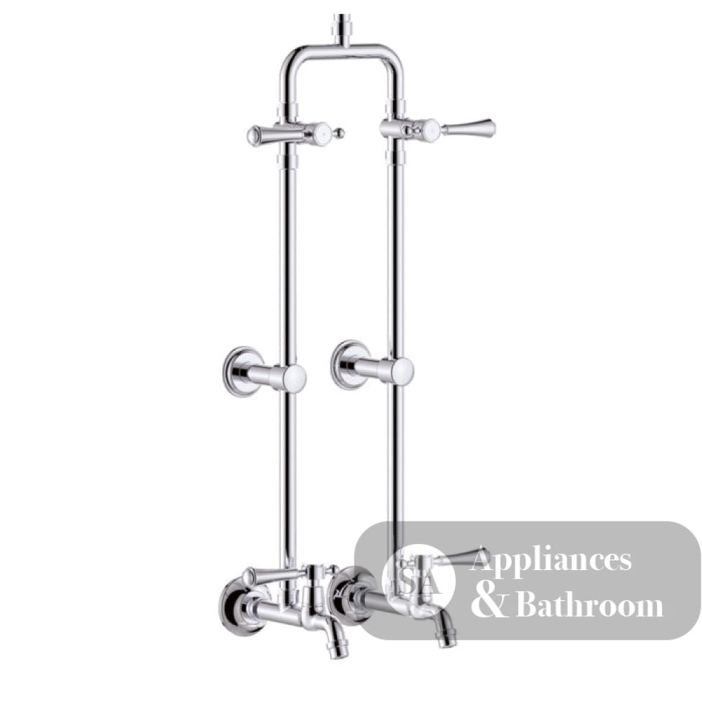 Fienza 455123 Lillian Lever Exposed Rail Shower & Bath Set Chrome - Showers