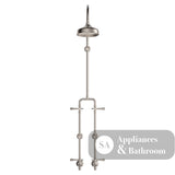 Fienza 455123NN Lillian Lever Exposed Rail Shower & Bath Set Brushed Nickel - Showers