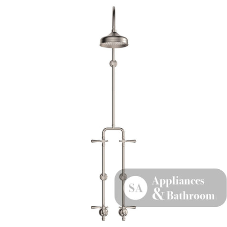 Fienza 455123NN Lillian Lever Exposed Rail Shower & Bath Set Brushed Nickel - Showers
