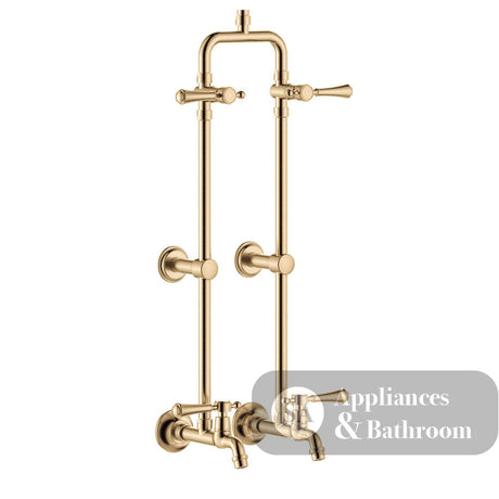 Fienza 455123UU Lillian Lever Exposed Rail Shower & Bath Set Urban Brass - Showers