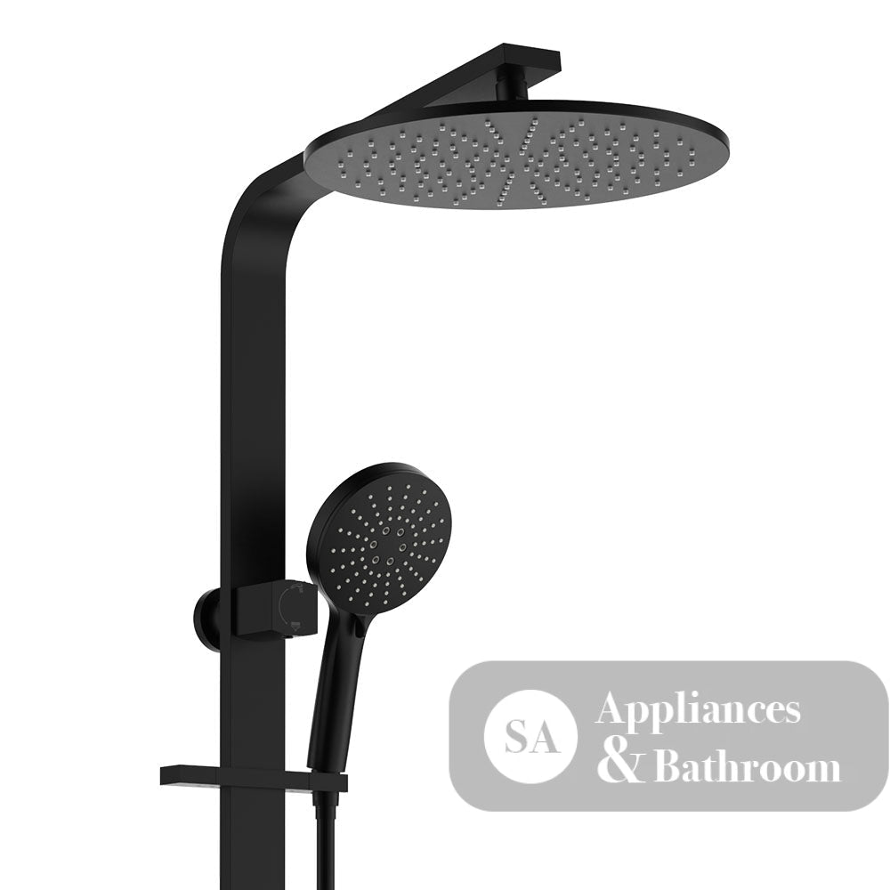 Fienza 455124B Empire Slim Deluxe Twin Shower Matte Black - Twin Showers