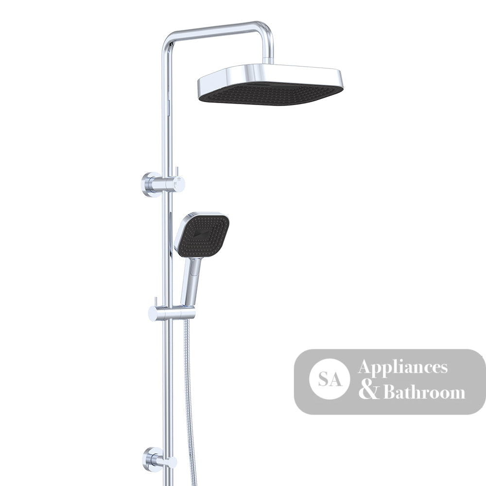 Fienza 455137 Kuro Twin Shower Soft Square Head Chrome